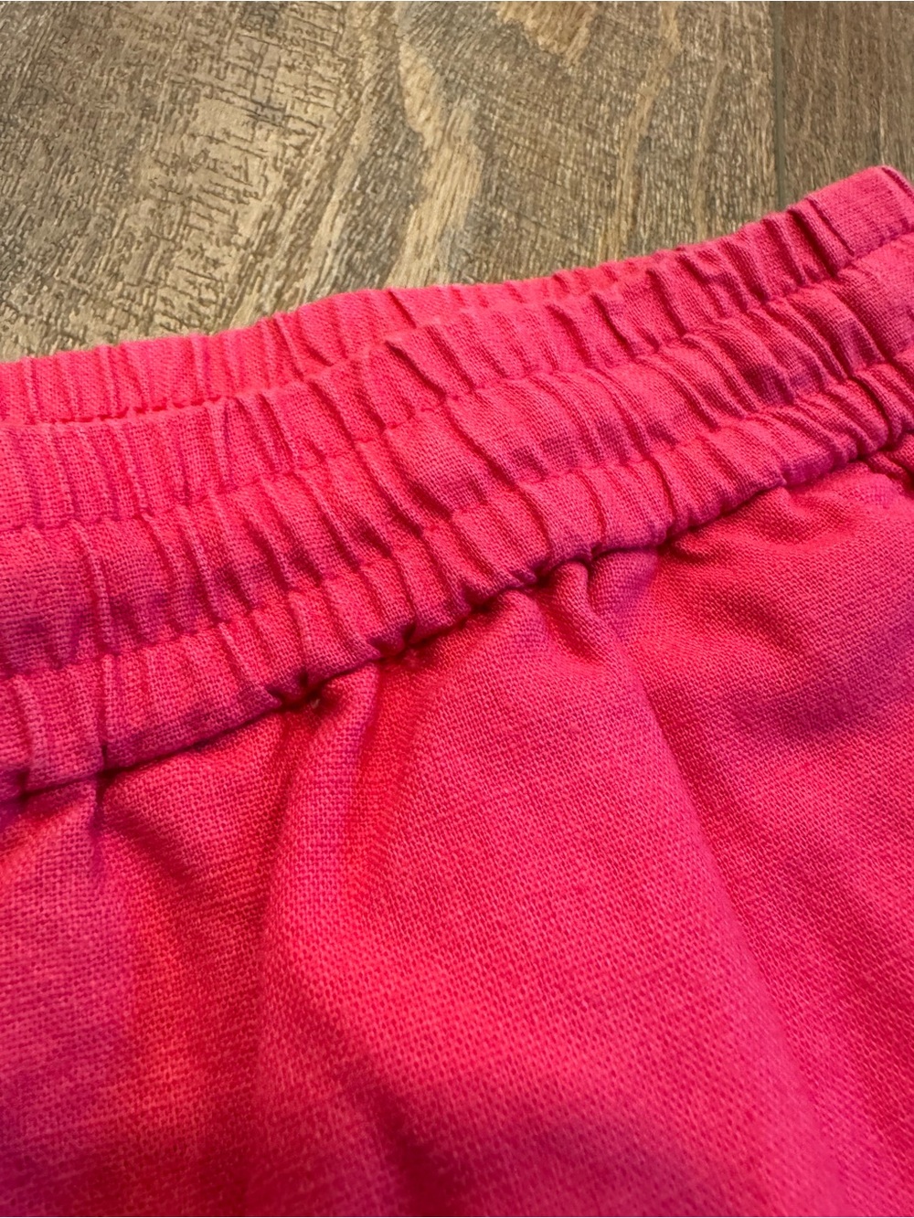 J.Crew Linen-Blend Slim Wide-Leg Drawstring Pants Vibrant Hot Pink Size 12 - Picture 6 of 8